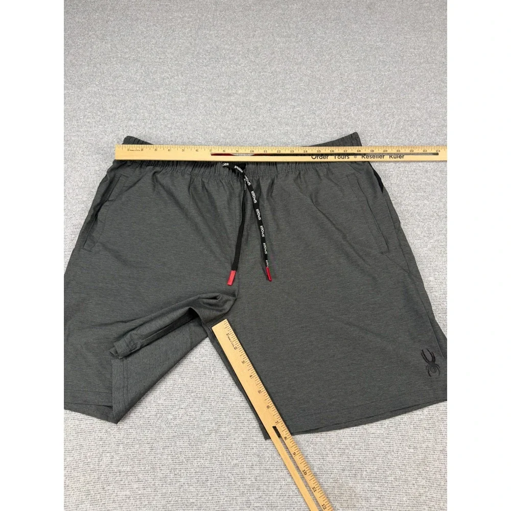 Spyder Active Mens XL Gray ProWeb Athletic Training Gym Shorts SPM513